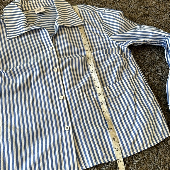 Cabi 6085 Striped Blue / White Prep School Button Down Shirt Spring 2022 Small - Picture 6 of 14
